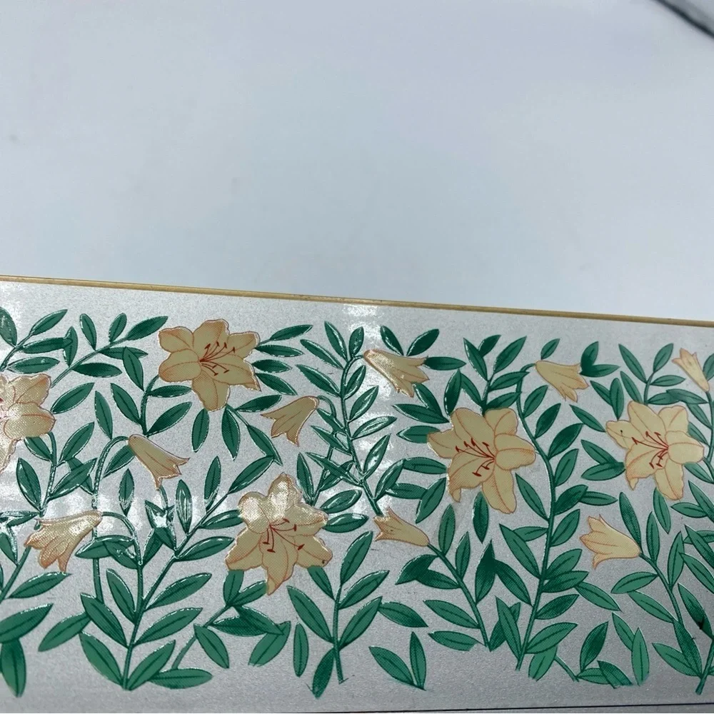 Vintage Otagiri Lacquerware Desk Holder Paper and Pen Floral Japan Serenade 1989